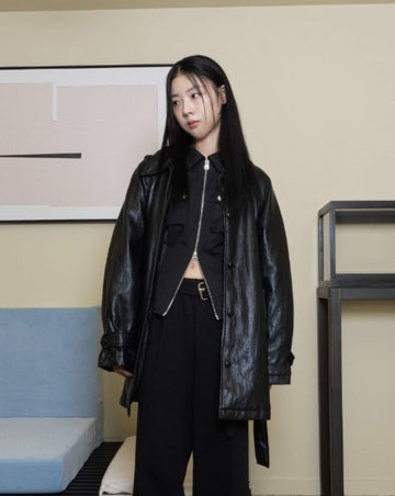 2BB QUILTING LEATHER COAT